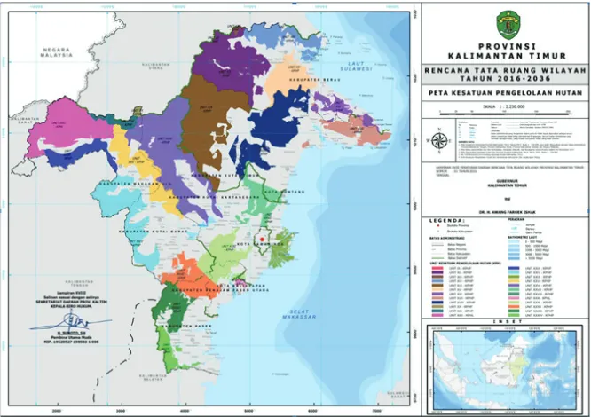 Gambar 2. Rencana pembangunan KPH di Kalimantan Timur 2016-2036