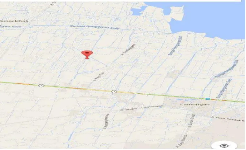 Gambar 5.1  Peta Lokasi BPM Fadlillah Sunartin, Lamongan 