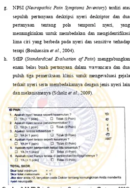 Gambar 2.12 ID Pain Screening Questionnaire (Portenoy, 2006) 