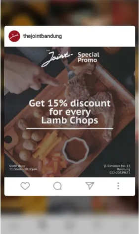 Gambar 1.3 Promosi The Joint Resto