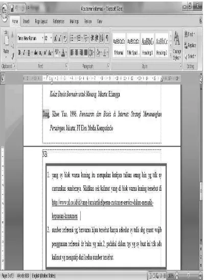 Gambar 3.10 Pengakuan tertulis informan kepada peneliti  mengenai praktik internet plagiarism yang dilakukan AR  