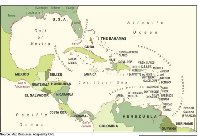 Gambar 1. Peta Wilayah Karibia7 