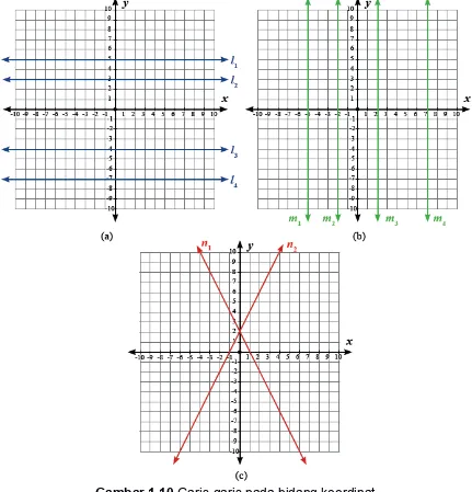 Gambar 1.10 Garis-garis pada bidang koordinat