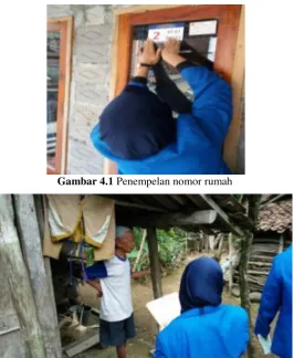 Gambar 4.1 Penempelan nomor rumah 