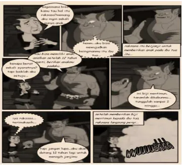 Gambar 2.2 Contoh Komik Anak Cerita Rakyat Timun Emas 