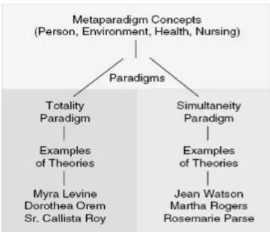 Gambar 2. 4 Perkembangan Ilmu Keperawatan: Konsep Metaparadigma Keperawatan(Alligood & Tomey, 2010) 