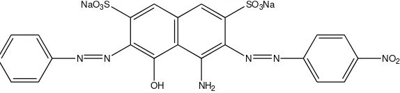 Gambar 2.1 Struktur molekul naphthol blue black 