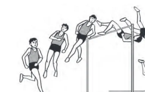 Gambar 10.2 Rangkaian lompat tinggi gaya guling perut