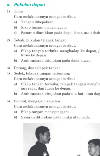 Gambar 10.4 Jenis pukulan depan