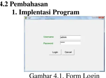 Gambar 4.2. Form Utama (menu) 