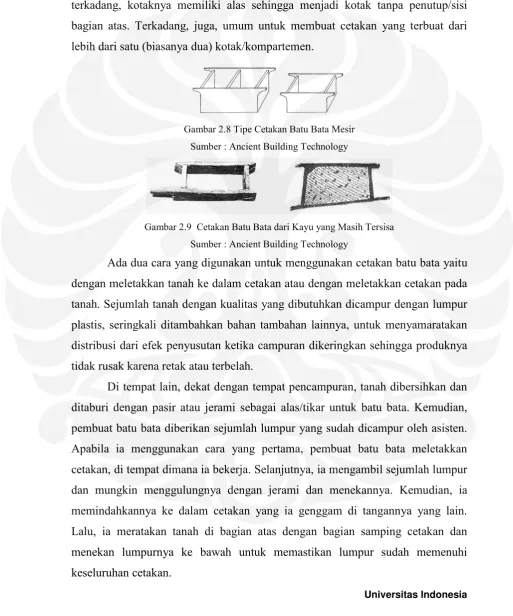 Gambar 2.8 Tipe Cetakan Batu Bata Mesir 