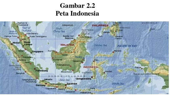 Gambar 2.2 Peta Indonesia 