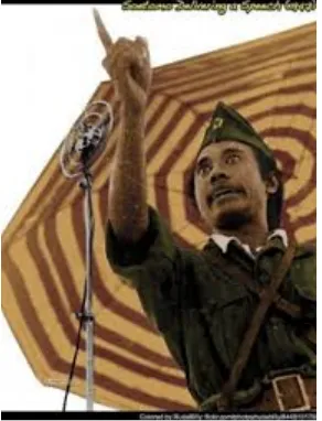 Gambar 3 - Bung Tomo yangtelah  menggerakkan  perlawanan  rakyat  di  seluruh  Indonesia  untuk  mengusir  penjajah  dan