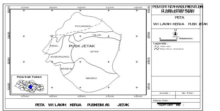 Gambar 5.1 Batas Wilayah Kerja Puskesmas Jetak Kabupaten Tuban 