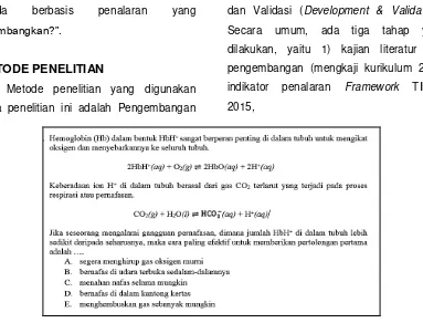 Gambar 1. Butir soal pilhan ganda berbasis penalaran