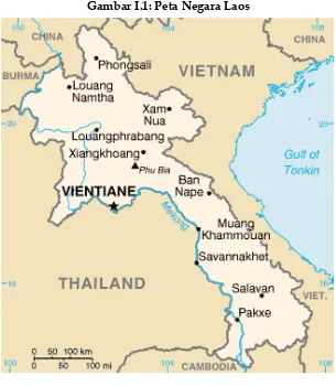Gambar I.1: Peta Negara Laos