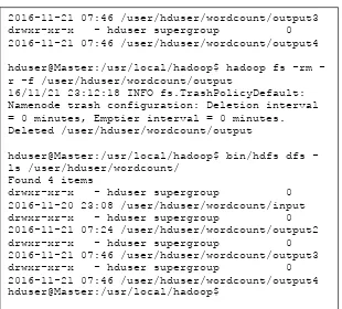 Gambar 3.19 Cara menghapus folder HDFS Cont 