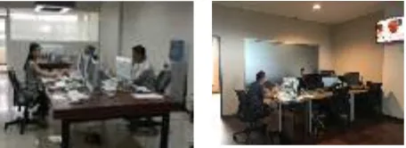 Gambar 1 Situasi ruang kerja di Kantor KGI Cabang Malang & Surabaya Barat Sumber: Research Observation November - Desember 2017 