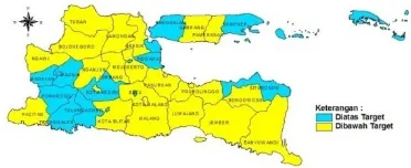 Gambar 1.  Peta Karakeristik Unmet Need KB di Jawa Timur 