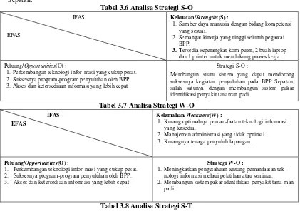 Tabel 3.6 Analisa Strategi S-O 