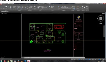 Gambar 3.4. Bahan Kerja Autocad 2D