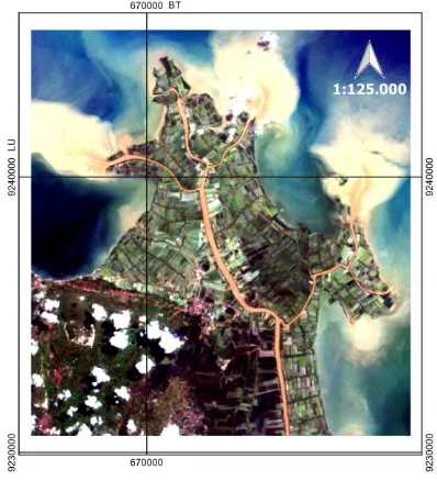 Gambar 3-1: Ujung Pangkah, Gresik Jawa Landsat Timur 