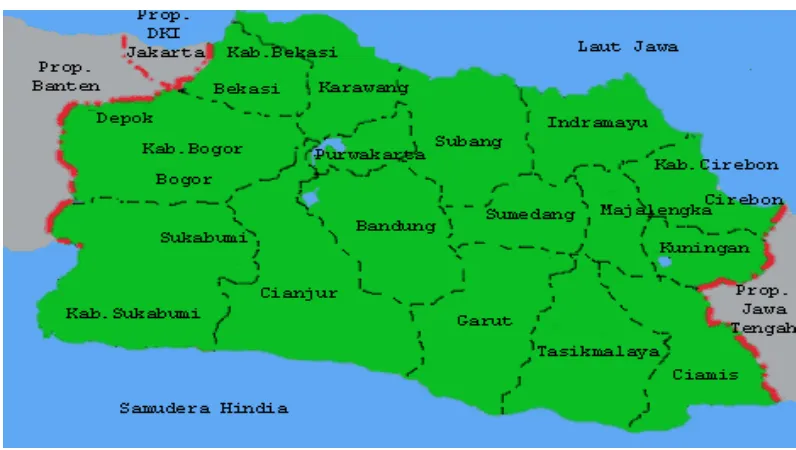 Gambar 4.1. Peta Propinsi Jawa Barat 