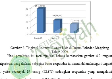 Gambar 2. Tingkat Hipertensi Lanjut Usia di Dusun Babadan Magelang 