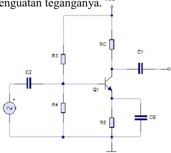 Gambar 2.1 Rangkaian Dasar Penguat Basis Bersama [2]