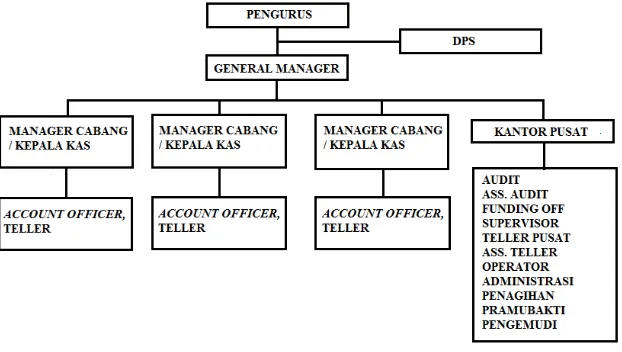 Gambar 3.1 Struktur Organisasi BMT Taruna Sejahtera 