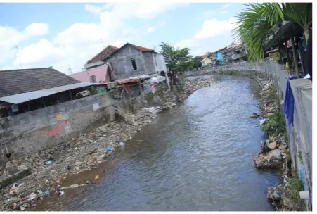 Gambar 6. Kondisi sampah bantaran sungai lokasi amatan Sumber : penulis 