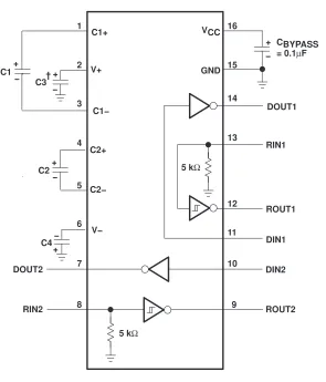 Figure 4. Typical Operating Circuit and Capacitor Values