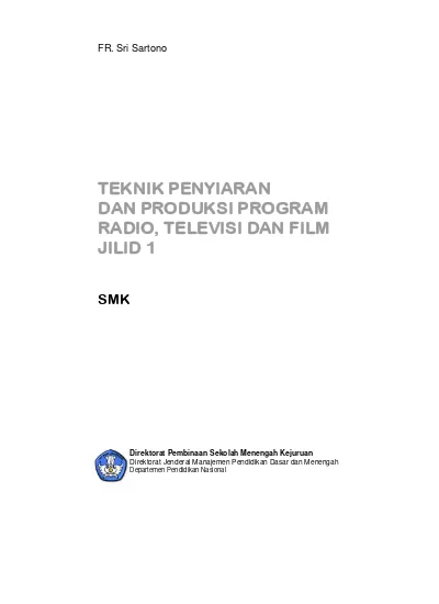 126 Teknik Penyiaran Dan Produksi Program TV, Film, Radio Ji