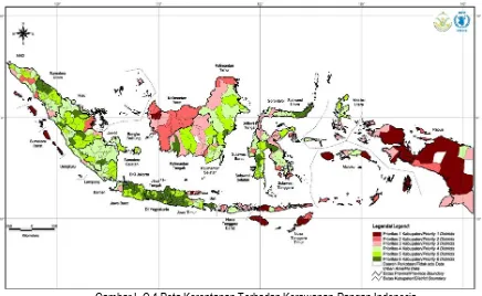Gambar I. C.1 Peta Kerentanan Terhadap Kerawanan Pangan Indonesia