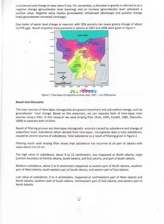 Figure ffi..F?FTR1, Time-lapse microgravity anomaly S€pt. 2007 - j uly 2008 period,