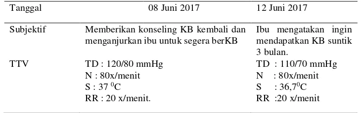 Tabel 4.5 Distribusi Data Subyektif dan Data Obyektif dari Variabel Keluarga Berencana di BPM Sri Setianingsih Amd