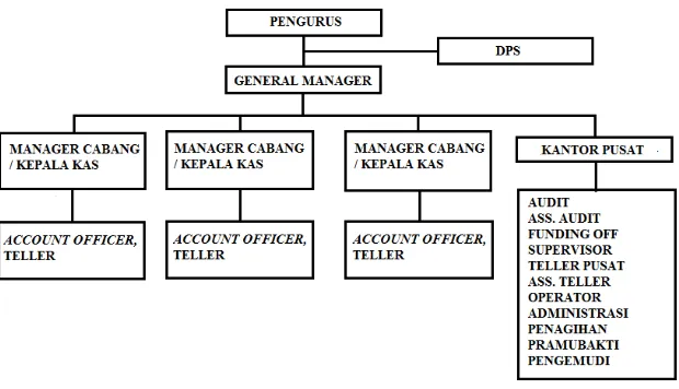 Gambar 3.1 Struktur Organisasi BMT Taruna Sejahtera 