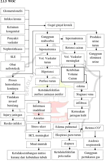 Gambar 2.1 : Patofisiologi Gagal Ginjal Kronik (Mandara, 2008) 