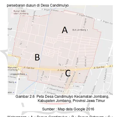 Gambar 2.6  Peta Desa Candimulyo Kecamatan Jombang,            