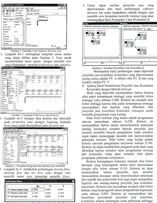 Gambar 5. Tampllar, Leaving Flow, Entering FIow dan Net Flow