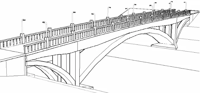 Gambar 2. Jembatan Beton Prategang (Alternatif 1) 