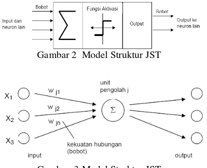 Gambar  3 Model Struktur JST 