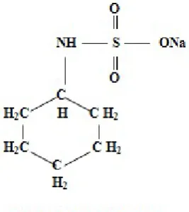 Gambar Struktur molekul sodium siklamat