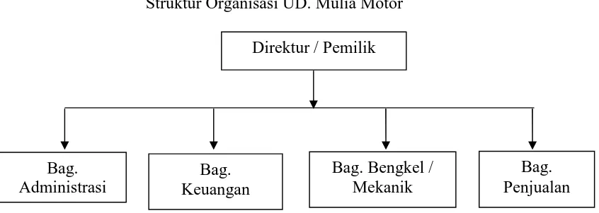 Gambar 3.1 Struktur Organisasi UD. Mulia Motor 