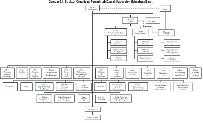 Gambar 2.1. Struktur Organisasi Pemerintah Daerah Kabupaten Halmahera Barat