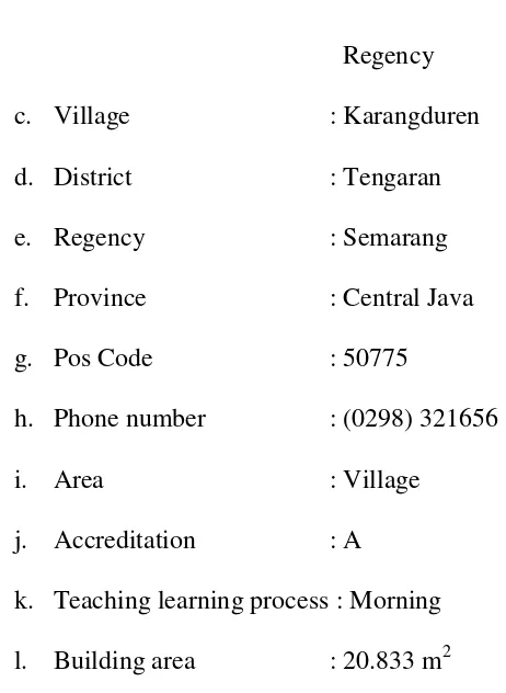 Table 3.1. the List of teachers in SMAN 1 Tengaran 