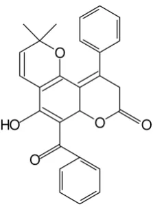 Gambar 1. Struktur molekul Kalanon 
