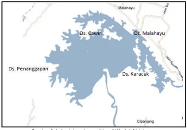 Gambar 2. Lokasi daerah penelitian di Waduk Malahayu.