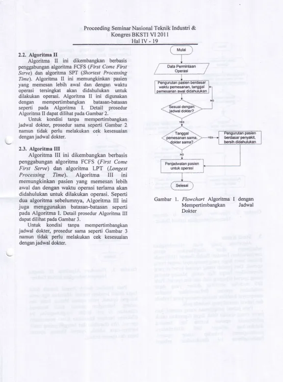Gambar l. Flowcharr Algoritma I dengan