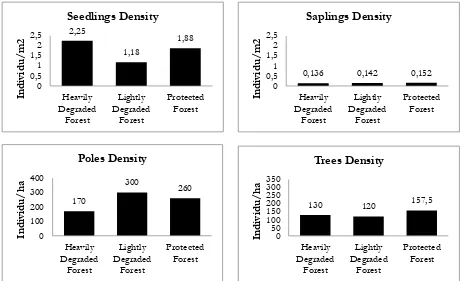 Figure 3: Species density for each size of forest class 